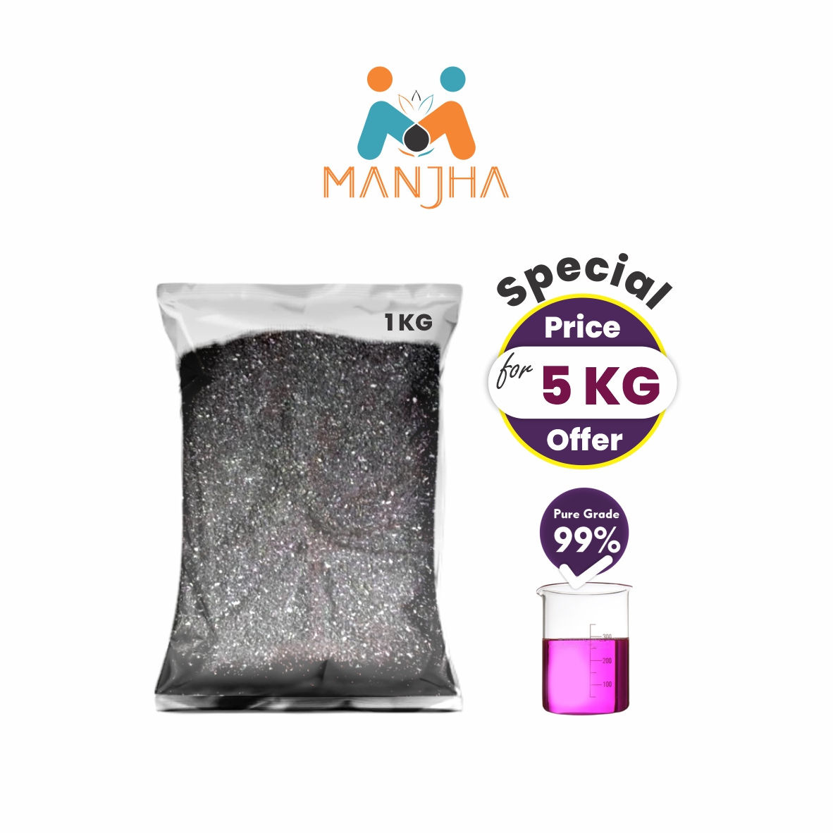 POTASSIUM PERMANGANATE  1kg (Pack of 5)