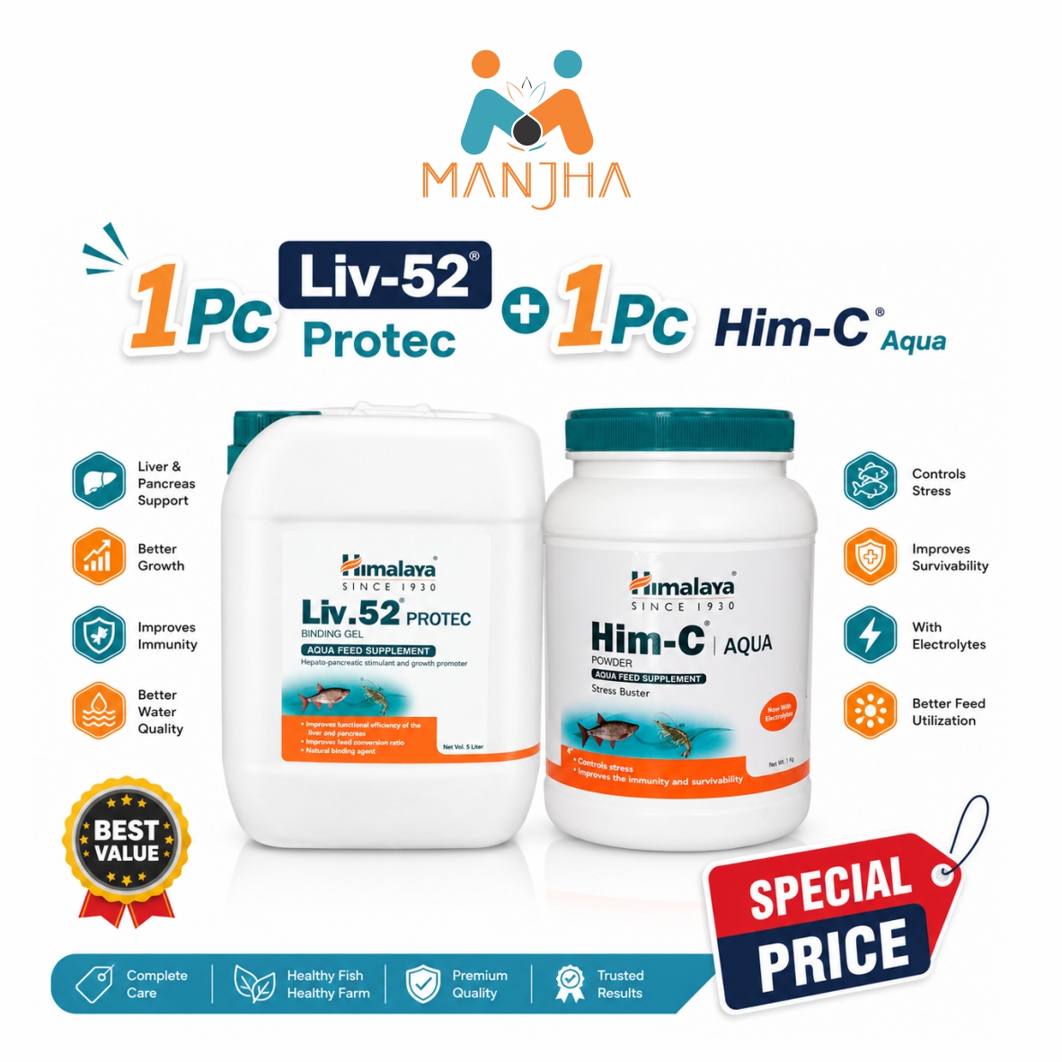 Liv-52 Protect Bind 5ltr (pack of 1) & Him-C AQUA 1Kg (Pack of 1)