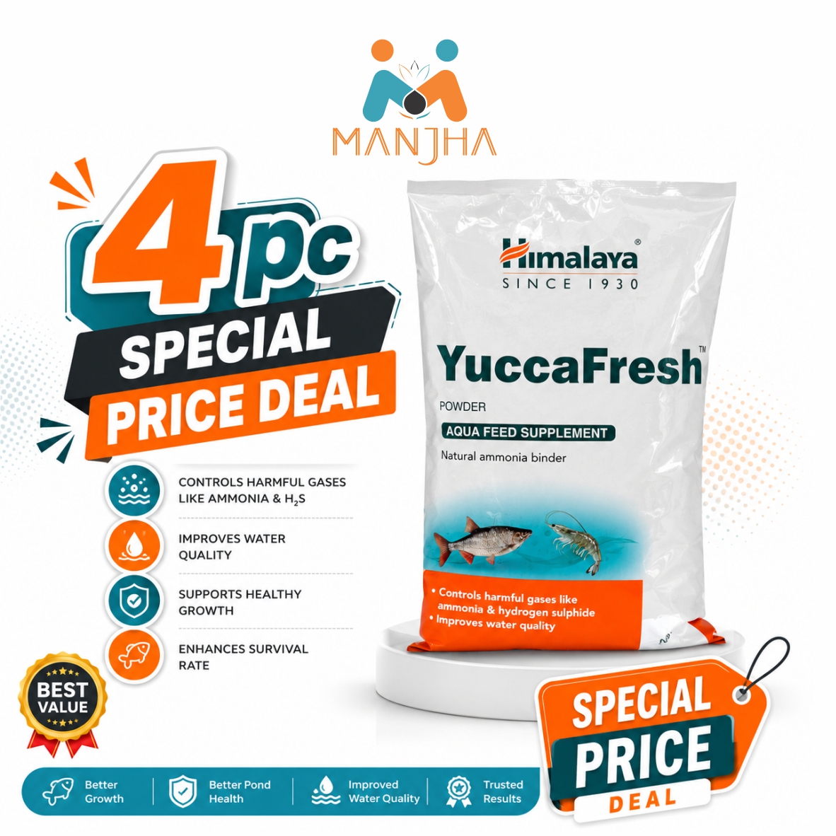 YuccaFresh 1kg (Pack of 4)