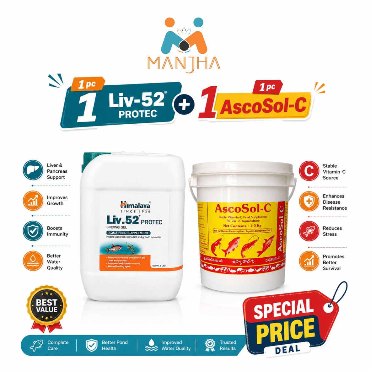 Liv-52 Protect Bind 5ltr (Pack of 1) & ASCOSOL-C 1Kg (Pack of 1)