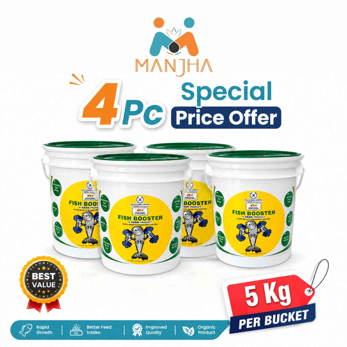 FISH BOOSTER 5kg (pack of 4)