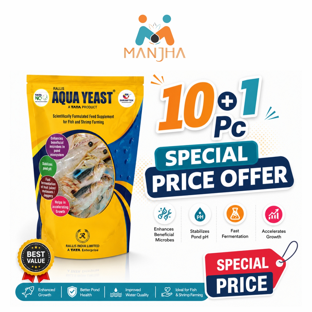 BUY 10 AQUA YEAST (1Kg) GET 1 AQUA YEAST (1Kg) FREE